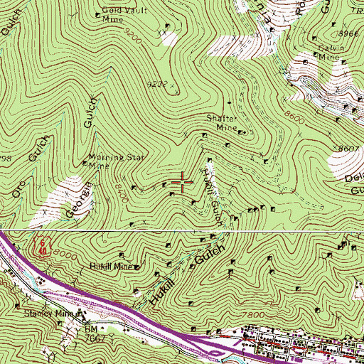 Topographic Map of Refuge Mine, CO