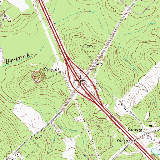 Topographic Map of Exit 6, GA