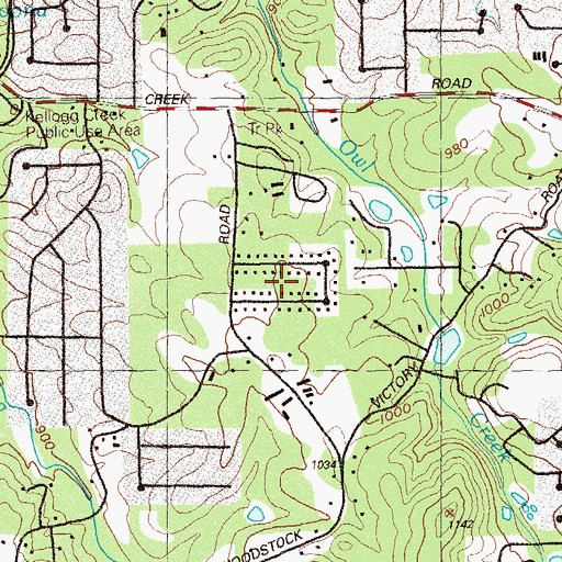 Topographic Map of Allatoona Pass, GA
