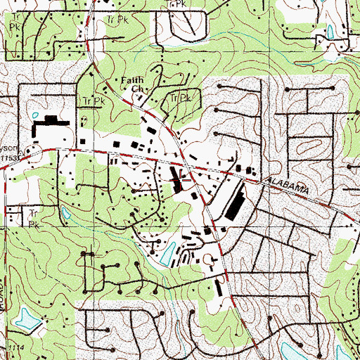 Topographic Map of Bells Ferry Landing Shopping Center, GA