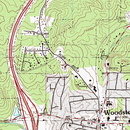 Topographic Map of Breeze Hill Estates, GA