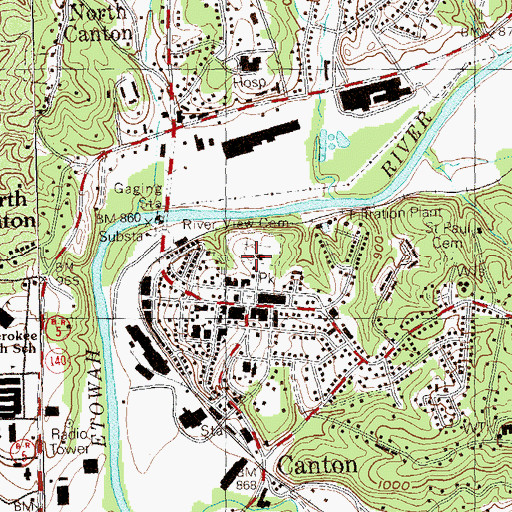 Topographic Map of First Methodist Episcopal Church South, GA