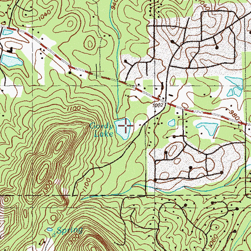 Topographic Map of Gordy Lake, GA