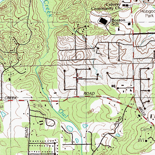 Topographic Map of Heritage Place, GA