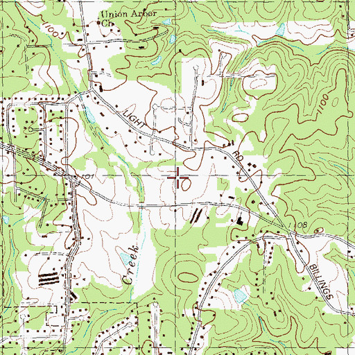 Topographic Map of Holly Springs Elementary School, GA