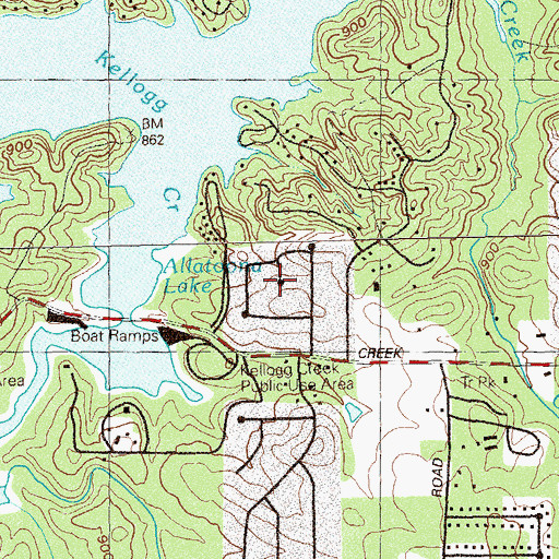 Topographic Map of Kellogg Creek North, GA