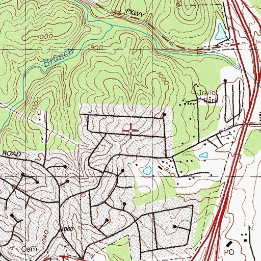 Topographic Map of Kingridge North, GA