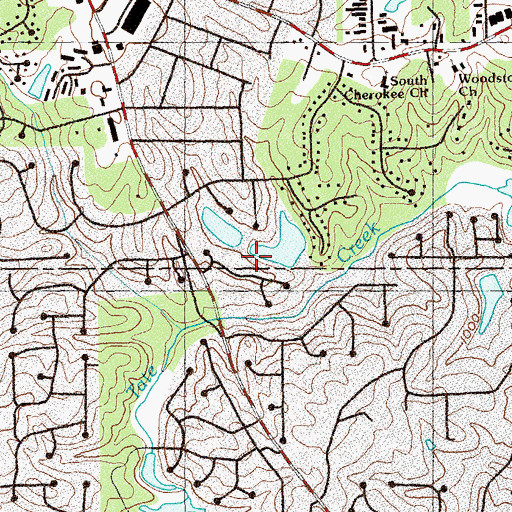Topographic Map of Lake Forest, GA