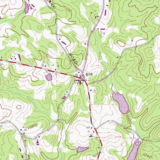 Topographic Map of Lighthouse Church, GA