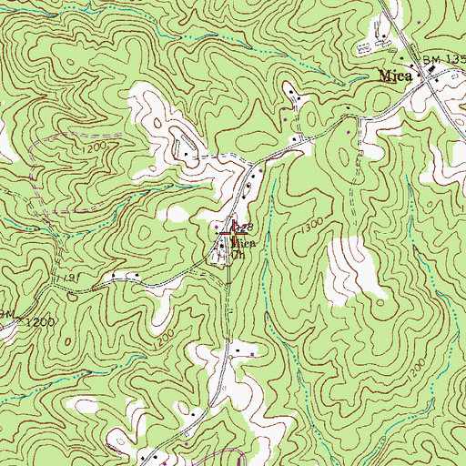 Topographic Map of Mackey School (historical), GA