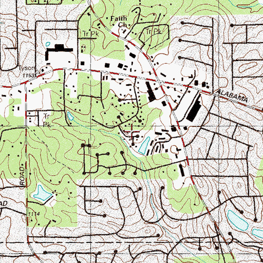 Topographic Map of Motes Hill, GA