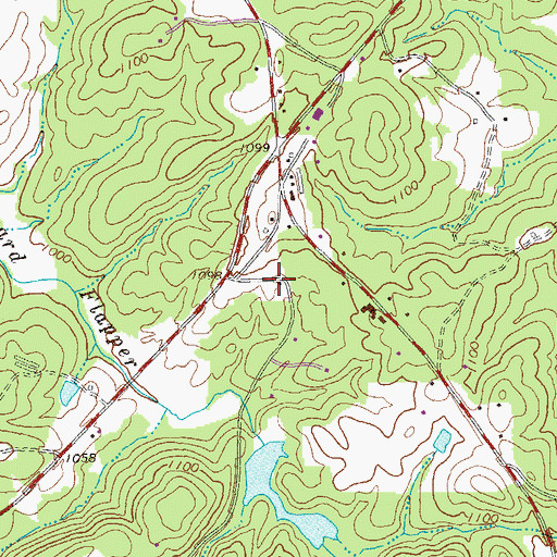 Topographic Map of Oakland School (historical), GA