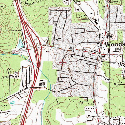 Topographic Map of Pine Hill, GA