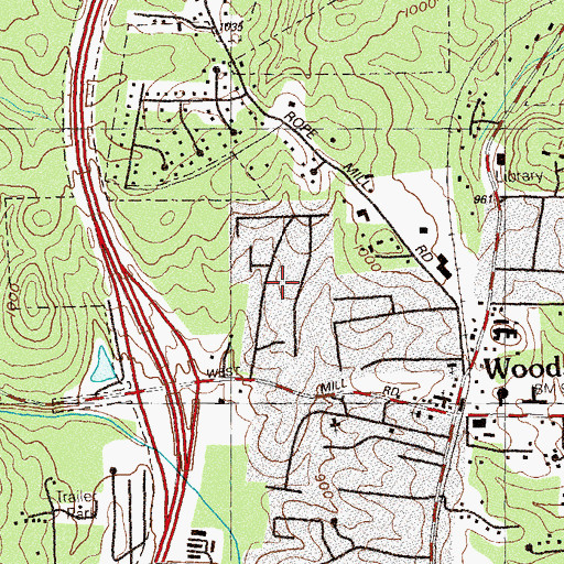 Topographic Map of Sherwood Forest, GA