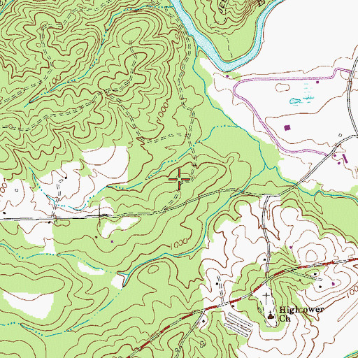Topographic Map of Standard and Swift Mines, GA