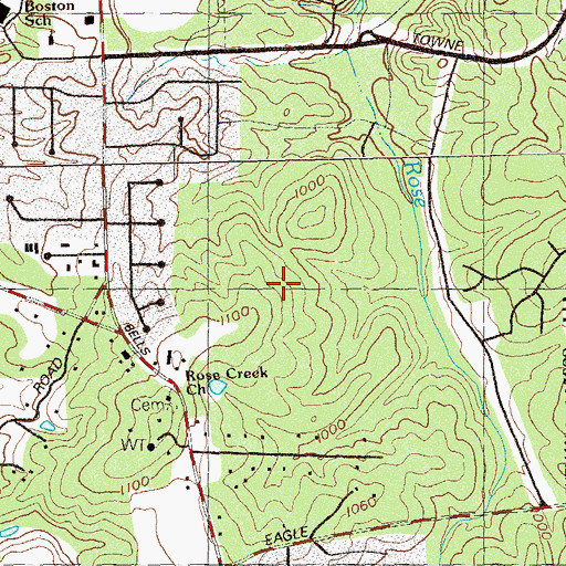 Topographic Map of Payne Public Use Area, GA