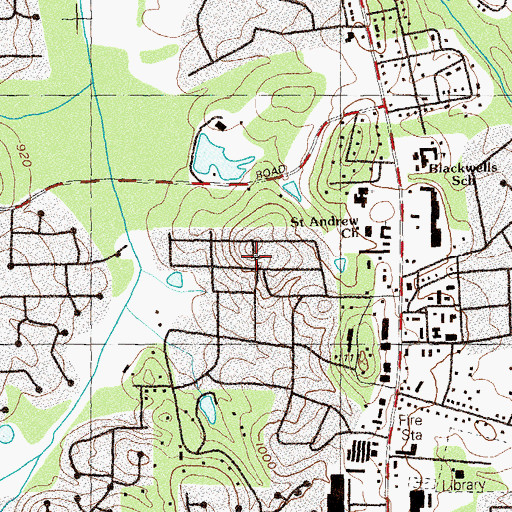 Topographic Map of Addison Heights, GA