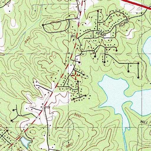 Topographic Map of Allatoona Bay, GA