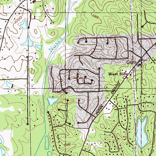 Topographic Map of Arbor Forest, GA