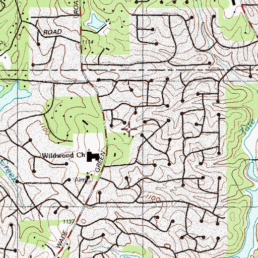 Topographic Map of Cambria Hills, GA