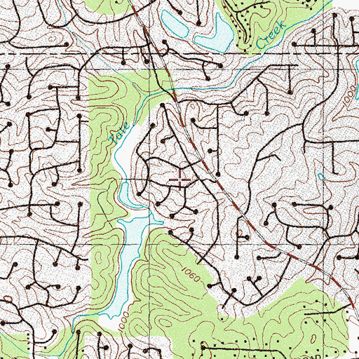 Topographic Map of Chestnut Hill, GA