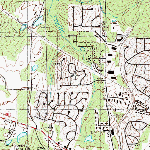 Topographic Map of Deerfield, GA