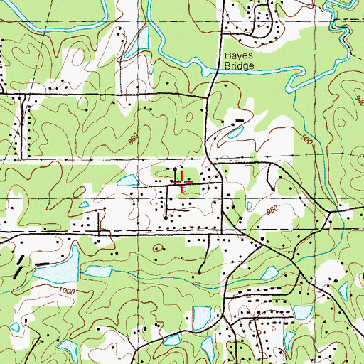 Topographic Map of Falcon Acres, GA