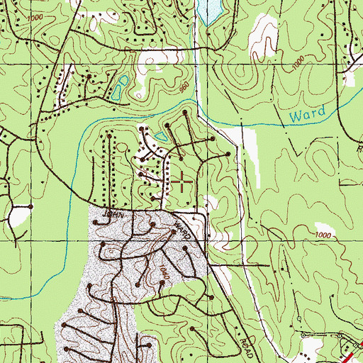 Topographic Map of Flemister Cemetery, GA