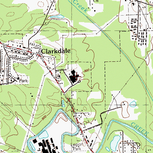 Topographic Map of Garrett Middle School, GA