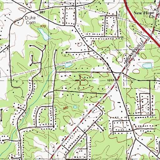 Topographic Map of Georgian Heights, GA