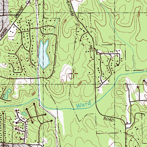 Topographic Map of Greer Cemetery, GA
