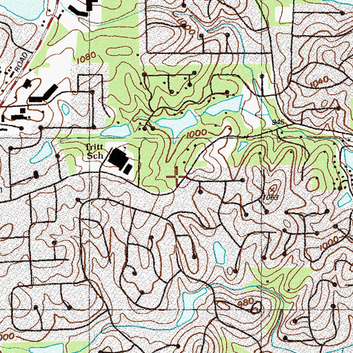 Topographic Map of Hardman Cemetery, GA