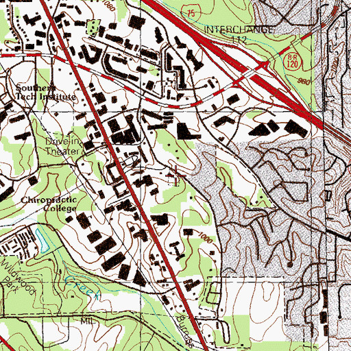 Topographic Map of New Hope Cemetery, GA