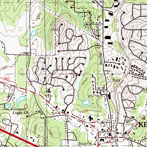 Topographic Map of North Bridge Trace, GA