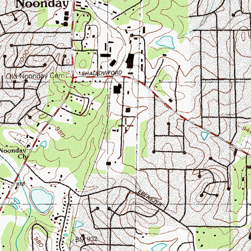 Topographic Map of North Cobb Industrial Park, GA