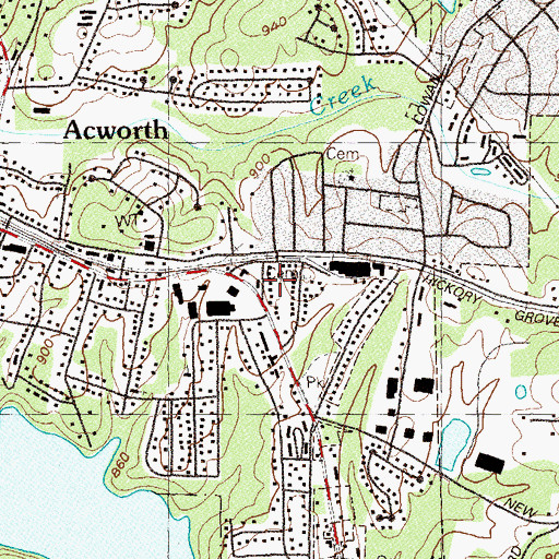 Topographic Map of Northcutt - Pyron Cemetery, GA