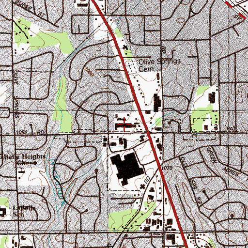 Topographic Map of Pat Mell Center Shopping Center, GA