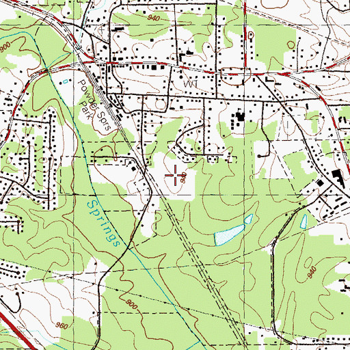 Topographic Map of Powder Springs Elementary School, GA