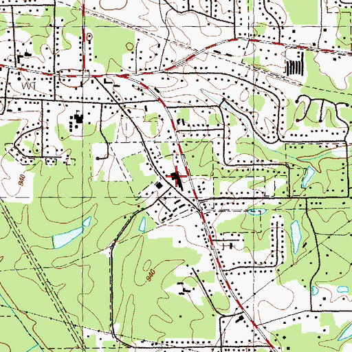 Topographic Map of Powder Springs Shopping Center, GA