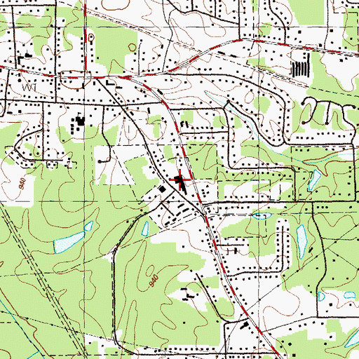 Topographic Map of Powder Springs Shopping Center, GA