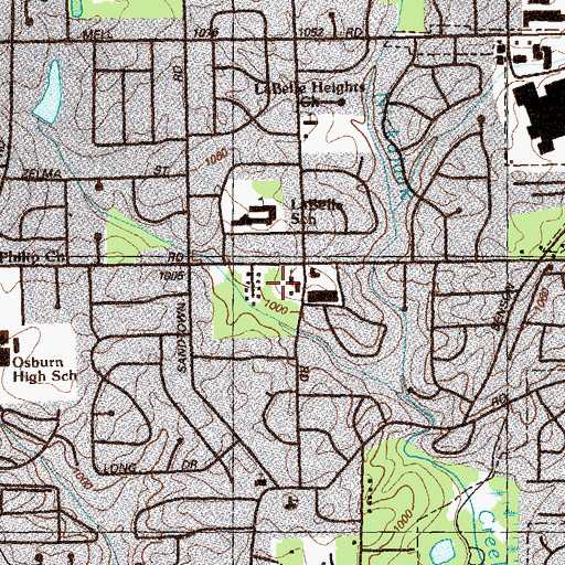 Topographic Map of Saint Judes Cemetery, GA