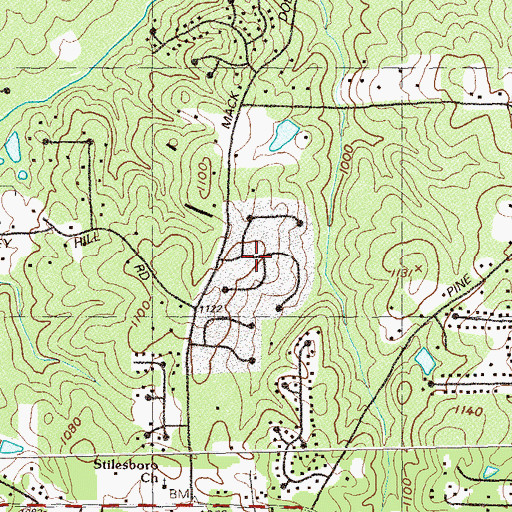 Topographic Map of Signal Point, GA