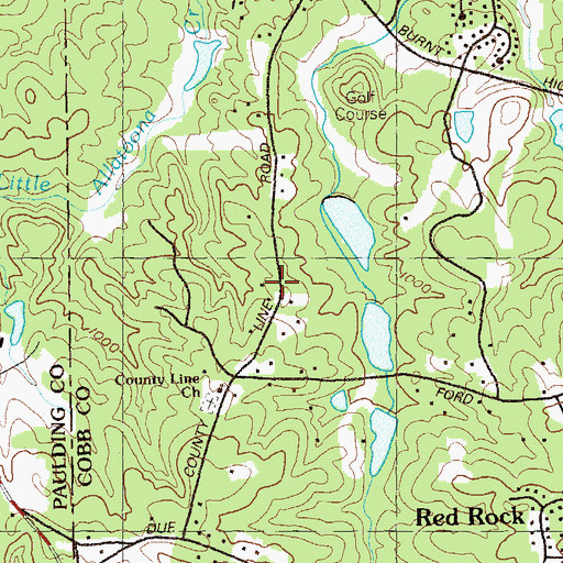 Topographic Map of Story (historical), GA
