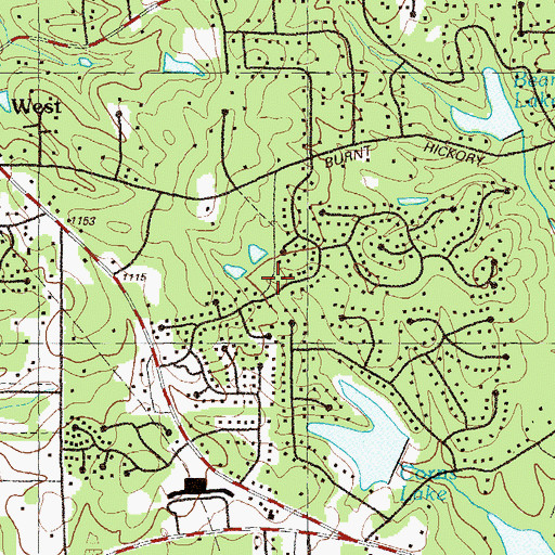Topographic Map of West Hampton, GA