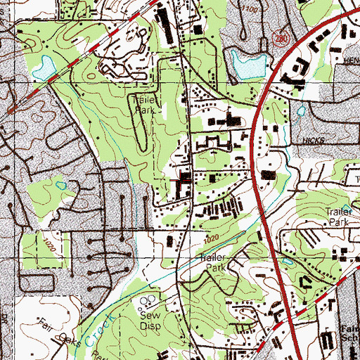 Topographic Map of West Side Industrial Park, GA
