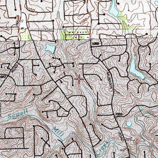 Topographic Map of Antioch Cemetery, GA