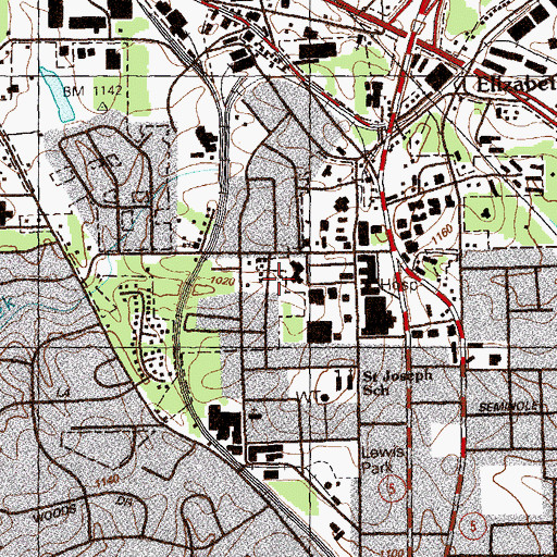 Topographic Map of Church of God, GA