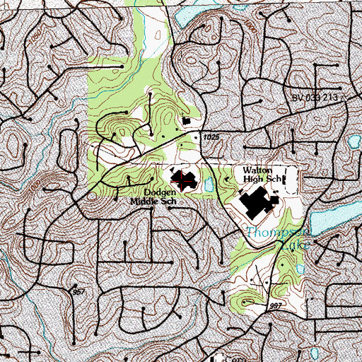 Topographic Map of Dodgen Middle School, GA