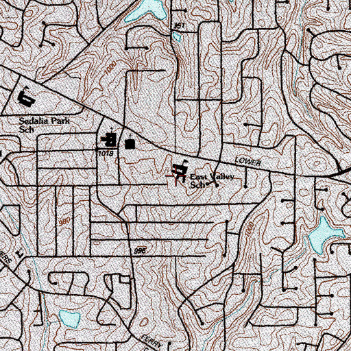 Topographic Map of Eastvalley Elementary School, GA