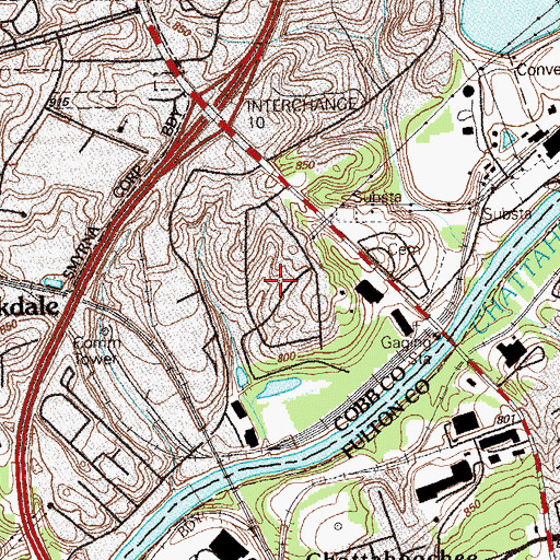 Topographic Map of Forest Acres, GA